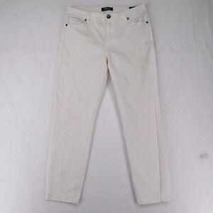 Buffalo David Bitton Jeans Womens 4/27 White Aubrey Capri Mid Rise Stretch